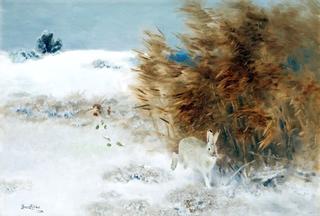 Hare in a Winter Landscape