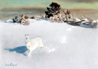 Hare in a Winter Landscape