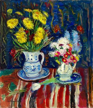 Two bouquets of flowers