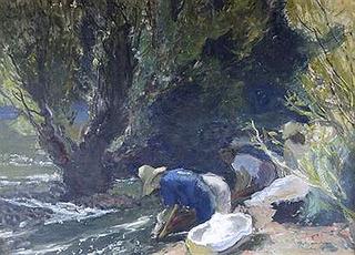 Washing laundry at Beaulieu