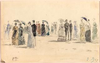 People on the Beach at Trouville