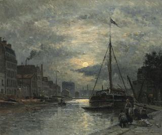 The Channel Saint-Martin in Moonlight