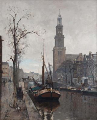 View of the Westerkerk with the Rozengracht and the Prinsengracht, Amsterdam