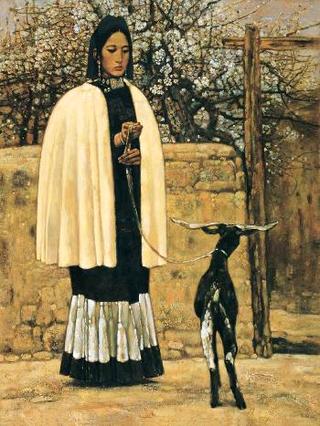 Woman with goat