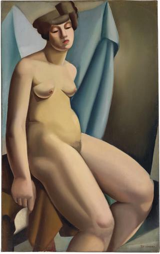 Nude sitting