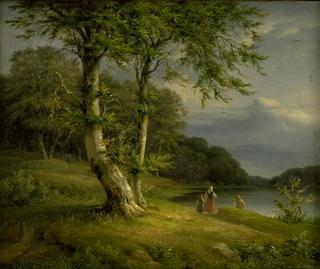 Forest landscape at Bagsværd Lake