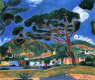 Pine Trees in front of Porto d'Ischia