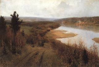 Autumn in Tarusa on the Oka River