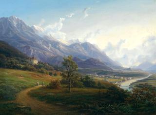 View of Jenbach Tratzberg Castle in the Inn Valley