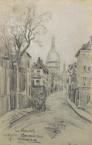 Paris, la butte Montmartre, rue Norvins