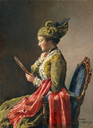 Girl Wearing the Traditional Costume of Linz