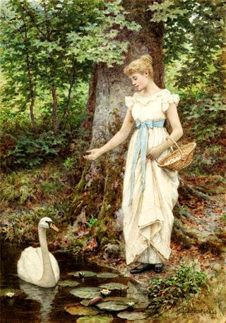 Girl with a Swan