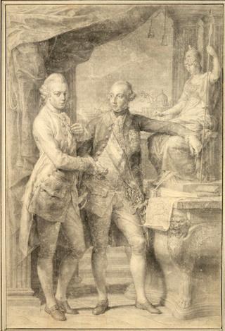 Portrait of Emperor Joseph II with Grand Duke Pietro Leopoldo of Tuscany