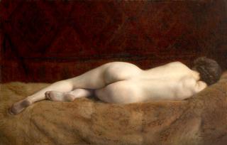 Nude on a Furry Bed