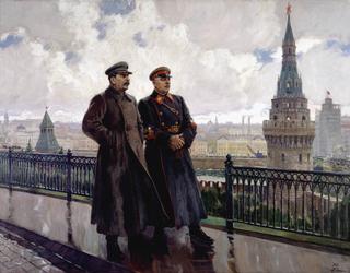Joseph Stalin and Klim Voroshilov in the Kremlin