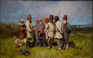 Sur une prairie de fauche, Scène russe