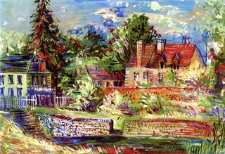 Landscape with Three Houses