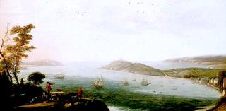 法尔茅斯港风景，约1678年