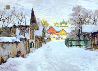 Winter Evening in Pskov