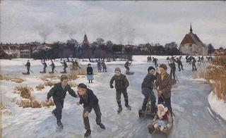 Children Skating outside Fåborg