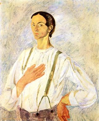 Self-Portrait with Shirt and Suspenders
