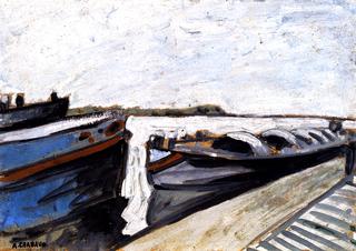 Barges on the Rhône