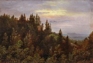 Landscape in the Pillnitz with a Ruin
