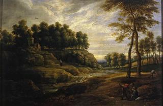 Landscape with Waterfall