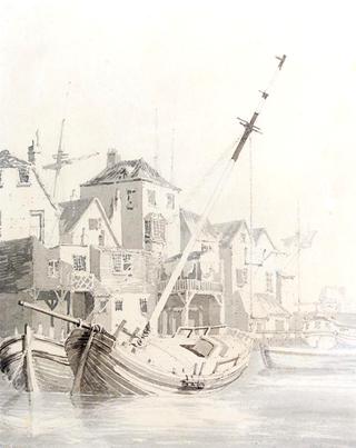 A Boat Anchored in a Harbour