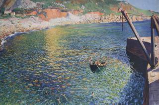 Harbour Scene, probably Lamorna Cove