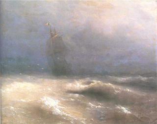 Tempest by coast of Nice