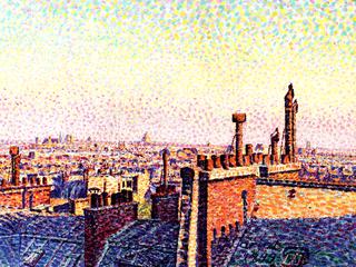 View of the Roofs of Paris at Noon