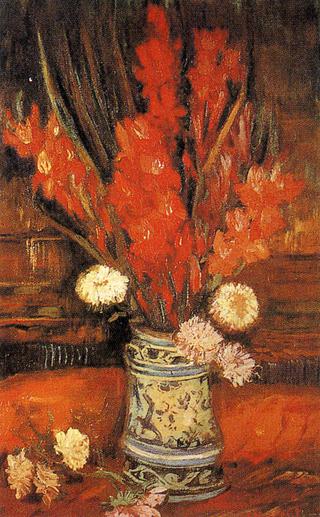 Vase with Gladioli