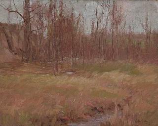 A Stream through Birch Trees