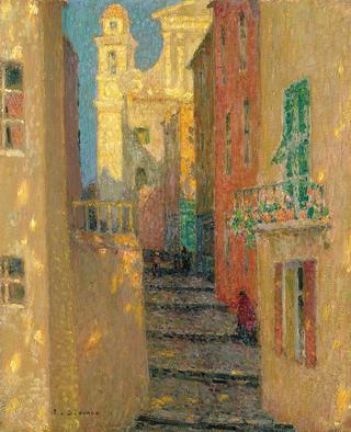 La rue de l'Eglise Villefranche-sur-Mer