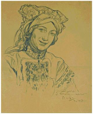 A Woman in a Folk Costume