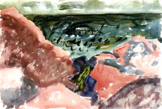 Pink Rocks, Green Sea