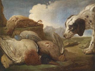A Hunting Dog with Dead Game