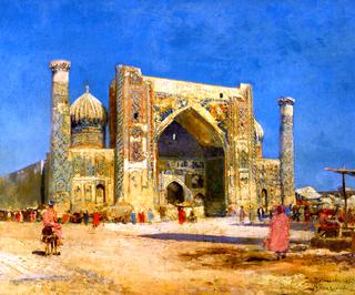The Sher-Dor Madrassah, Samarkand, Uzbekistan
