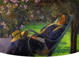 Madame Henri Martin under the Oleander at Marquayrol