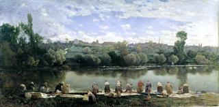 Washerwoman at the Varenne River