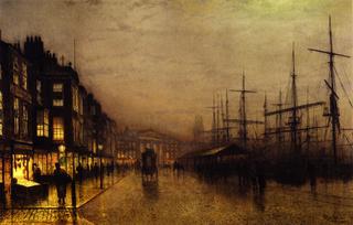 Glasgow Docks by Moonlight