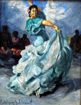 Bailaora con traje blanco