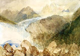 Glacier, and Source of the Arveron, Going up to the Mer de Glace