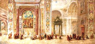 Interior of St Peter's Basilica, Rome