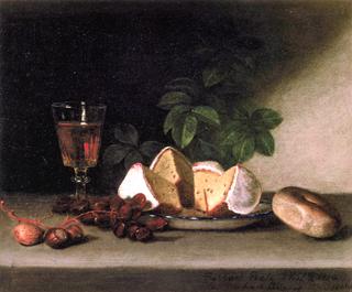 Still Life: Wine, Cakes and Nuts