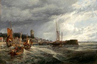 Fishing Boats Running into Port