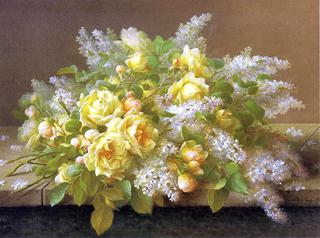 Yellow Roses and Lilacs