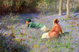 Relaxing in Flower Field