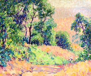 Landscape in Pink and Green